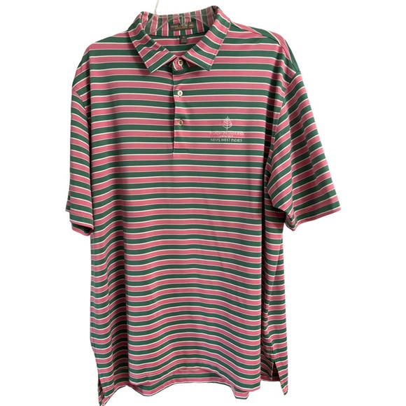 PETER MILLAR Summer Comfort Striped Golf Polo Shirt  Lightweight Size XL - Picture 1 of 7